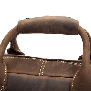 Distressed Leather Briefcase Rugged Vintage Executive Laptop Bag Multi Utility Work <b>Carry</b> <b>Case</b> with Smart Organizer Pockets - Product Image 4