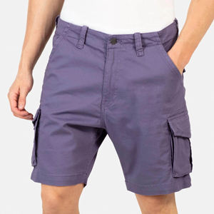 Pantalones cortos cargo de alta calidad para hombre, estilo urbano, casual, rectos, con múltiples bolsillos, color gris oscuro. - Product Image 6