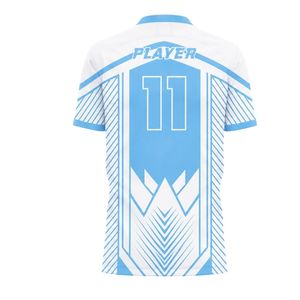 Conjunto de Uniforme de Fútbol Personalizado Azul Cielo y Blanco, Uniforme de Fútbol Premium Ligero, Ropa Deportiva para Entrenamiento de Equipos de Fútbol, Alibaba.com - Product Image 2