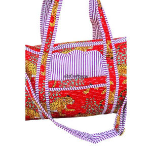 Bolsa de Lona Bohemia Acolchada, Hecha a Mano, 100% Algodón Puro, con Cierre y Asa de Tela Cómoda, para Primavera, Otoño e Invierno, con un Diseño Hermoso - Product Image 5