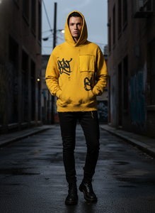 Sudadera con Capucha Distressed Personalizada para Hombre, Estilo Streetwear, 450GSM, 100% Algodón, Lavado Ácido, Vintage, Holgada, Bajo MOQ, OEM - Product Image 3