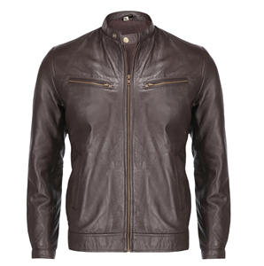 Servicio OEM, Chaqueta de Invierno para Hombre con Logotipo Personalizado, Chaqueta de Cuero Estándar con Cuello Alto, Impermeable, Resistente al Viento, Chaqueta de Motociclista con Logotipo Frontal, Abrigo Cálido - Product Image 5