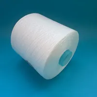 Benang Polyester Spun 20s 100% Serat Staple Polyester Virgin Ne 20/2 untuk Produksi Benang Jahit dan Manufaktur Tekstil