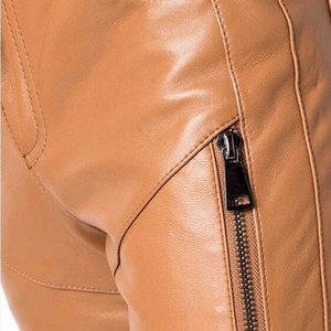 ASKIM IMPEX <b>Men's</b> Slim Fit Straight High <b>Leather</b> <b>Pants</b> Windproof Eco-Friendly Winter Smooth Texture Comfortable Lightweight - Product Image 6