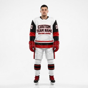 Uniformes de Hockey Sublimados Completamente Personalizados, Uniformes de Hockey con Gráficos de Equipo, Mobilitad Atlética, Venta al por Mayor en EE. UU. - Product Image 3