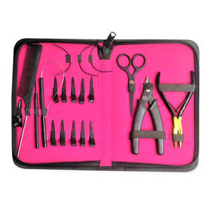Kit d'accessoires professionnels pour extensions capillaires : Outil de retrait, boucle de traction, ciseaux, pinces multi-formes, perles, extensions capillaires en acier - Product Image 5
