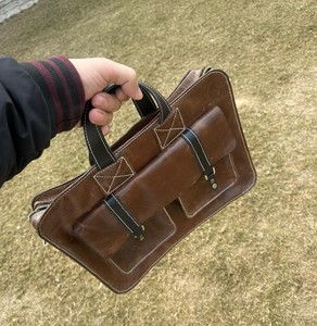 Maletín de Oficina de Cuero Genuino Premium, Bolso de Hombro Vintage para Computadora - Product Image 5