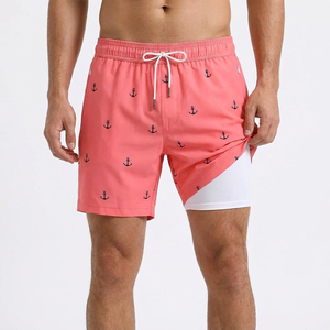 Shorts de Baño Premium 2 en 1 para Hombre, con Forro de Compresión, Secado Rápido, 100% Algodón, Estampado de Ancla, Logotipo Personalizado 2026 - Product Image 3