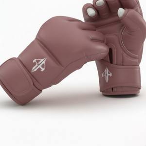 Gants de boxe pour hommes en cuir PU de haute qualité, fermeture au poignet de type lacé, demi-doigts/sans doigts, légers, couleur personnalisée - Product Image 6