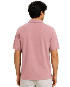 Polo para Hombre Color Rosa Polvoriento, Manga Corta, Tela Piqué de Algodón, Diseño Liso Informal, Cuello Camisero, Personalizable, para Golf, Verano - Product Image 2
