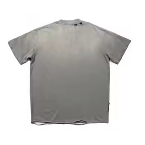 T-shirt Homme Grande Taille Personnalisable en Coton 100% Effet Vieilli Délavé à l'Acide Style Streetwear avec Logo – Vente en Gros - Product Image 2