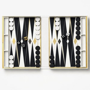 Customized Printed Premium Quality PU Leather Foldable <b>Backgammon</b> Set Travel <b>Backgammon</b> <b>Board</b> Encased Game Set - Product Image 4