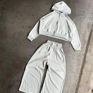 Winter Solid Rhinestone Joggers Men Set Acid Wash 2025 Tech Fleece Tracksuit 100% Cotton Hoodie Jogger OEM Service - Product Image 5