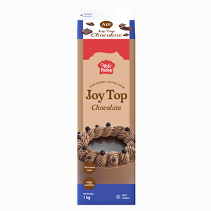 ครีมเทป๊อปช็อกโกแลตผสมนมวัวเทียมคุณภาพสูง ฮาลาล ยี่ห้อ Joy Top สำหรับเบเกอรี่ น้ำหนัก 1 กก. รับผลิตแบบ OEM/ODM ขายส่งจากโรงงาน - Product Image 1