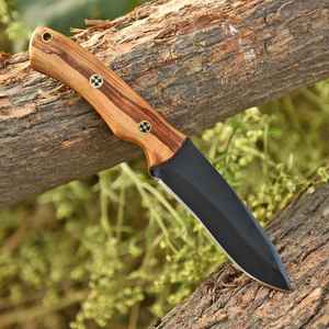 Cuchillos de caza profesionales personalizados de primera calidad hechos a mano con acero D2, mango de madera, grado industrial para exteriores, camping y supervivencia, con funda. - Product Image 3