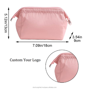 Custom Logo Canvas Cosmetic Bag Zipper Makeup Pouch Travel Toiletry Bag Wholesale OEM ODM from Vietnam Factory - Product Image 3