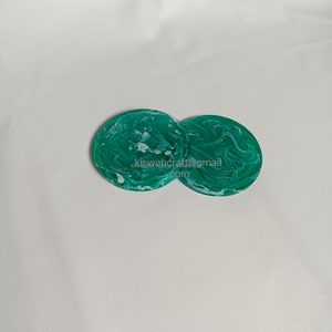 Sous-verres en résine de luxe, style classique décontracté, faits à la main, polis, décoration de table, couleur verte, sous-verres, tapis et coussinets - Product Image 1