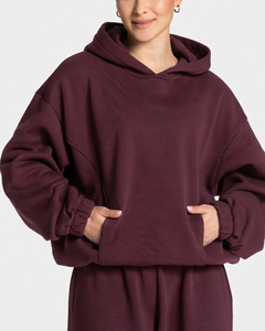 <b>Women's</b> Winter Hoodie & Sweatpants Set Heavyweight 500GSM Cotton Fleece Oversize Eco-Friendly <b>Joggers</b> Tracksuit For <b>Women</b> - Product Image 5