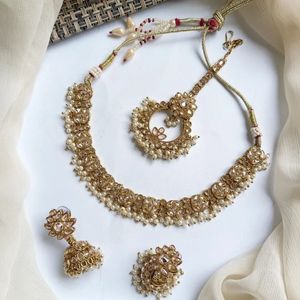 Parure de bijoux de luxe pour femme 2026 : collier et boucles d'oreilles élégants plaqués or pour mariage - Product Image 5