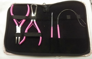 Kit d'outils d'extension de cheveux en acier inoxydable de haute qualité, équipement professionnel de salon pour l'installation d'extensions de cheveux - Product Image 3