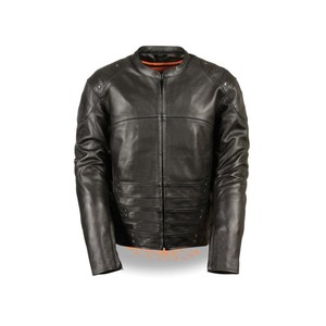 Chaqueta Cortavientos de Motocicleta para Hombre, de Cuero Vintage con Cuello Alto, Superventas del Fabricante, Servicio OEM, Venta al Por Mayor - Product Image 3