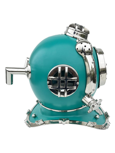 Casco de Buceo Náutico Verde, Casco Decorativo de Marinero, Réplica Vintage de Casco de Buceo en Aguas Profundas, Estilo Steampunk Marino - Product Image 2