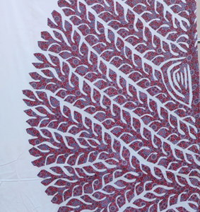 Bedsheet Luxury Tree of Plant Applique Indian Bed Sheet Design Wholesale Handmade <b>Bedding</b> Cotton - Product Image 4