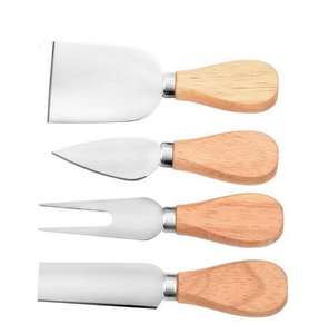 Juego de cuchillos para queso de madera de acacia de la mejor calidad, hoja de acero inoxidable para servir con estilo en tablas de charcutería, accesorio gourmet para queso. - Product Image 5