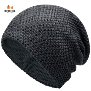 DYNAMEL WEARS Bonnet Unisexe Tricoté Côtelé Ample et Uni, Chapeau d'Hiver Décontracté en Fil Core, Bonnet Cache-Oreilles - Product Image 2