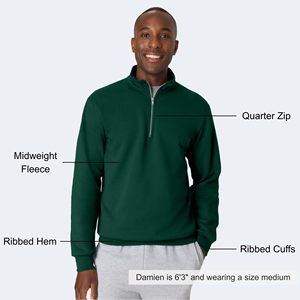 OEM Custom Logo Quarter Zip <b>Pullover</b> <b>Sweater</b> Men Knit Long Sleeve Sweatshirt Casual Outdoor Golf Sportswear 100% Cotton Autumn - Product Image 2