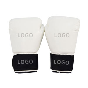 Gants de boxe personnalisés en PU blanc, fermeture Velcro, unisexe, pour l'entraînement de boxe - Product Image 3