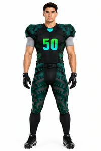 Ensemble de maillot et pantalon rembourrés de football américain personnalisés pour garçons, avec taille élastique, 100 % polyester, numéro personnalisé, vêtements de sport d'équipe - Product Image 2