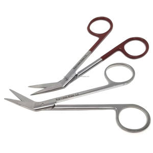 Tijeras Oftálmicas Anguladas Medivolve Iris de 4.5 Pulgadas, Instrumentos Quirúrgicos Oftálmicos, Certificación CE ISO, Proveedor Mayorista OEM ODM - Product Image 1