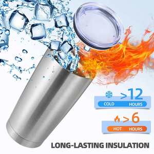 20oz Stainless Steel Tumbler Double Wall <b>Insulated</b> Travel Coffee <b>Mug</b> for Hot Cold Drinks Gifts with Lid and Straw - Product Image 4