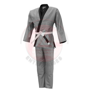 Jiu Jitsu เครื่องแบบ GI สำหรับผู้ใหญ่440g ผ้าคอตตอน100% พร้อมโลโก้ด้านหน้าป้องกันการหดตัวและระบายอากาศได้ดีใช้ได้ทั้งชายและหญิง - Product Image 2
