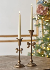 Unique Antique brass candelabra set Five <b>tapered</b> flameless <b>candles</b> Home wedding <b>candle</b> decoration - Product Image 3