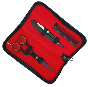 Mirror Polish Barber Hair Cutting Kit Thinning Scissors Shears Stainless Steel Hairdressing Razor Kit With Comb For Sale - Product Image 3