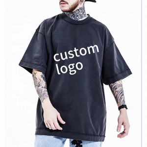 Camisetas de Manga Corta Extra Grandes Personalizadas para Hombre, Estilo Lavado Ácido, Colección de Verano, Camiseta con Hombros Caídos - Product Image 4