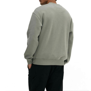 Sweat-shirt oversize pour homme, hiver, uni, 100% coton, molleton respirant, coupe-vent, écologique, vêtements décontractés - Product Image 5