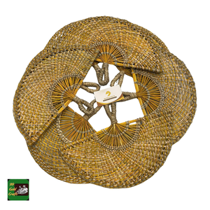 Éventail en jonc de mer naturel et jacinthe d'eau, idéal pour un style campagnard élégant, provenant du Vietnam, livraison rapide - Product Image 1