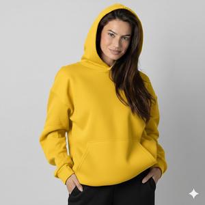 Sweat à capuche surdimensionné pour femme de haute qualité, 100% coton, manches longues, pull à épaules tombantes respirant, logo personnalisé pour l'hiver - Product Image 4