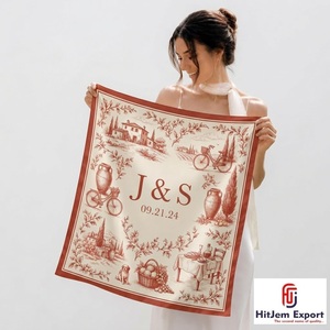 Pañuelo Cuadrado Moderno con Estampado Personalizado, Suave al Tacto como la Seda, Chal de Moda, Envoltura para la Cabeza, Fabricante y Proveedor Textil de Marca Privada OEM ODM - Product Image 2