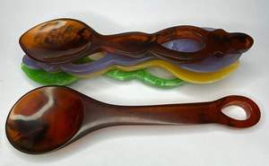 Cuillères à salade en résine avec logo personnalisé, fabriquées à la main, jetables, pour la maison, l'hôtel, prix de gros en Inde - Product Image 2