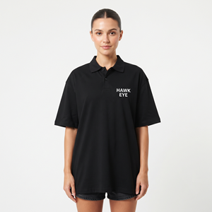 เสื้อโปโลโอเวอร์ไซส์ผู้หญิง พิมพ์โลโก้ได้ ผ้าคอตตอนหนา 100% แขนสั้น สไตล์ลำลอง ขายส่ง - Product Image 5