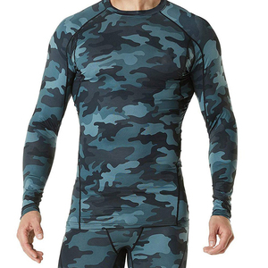 High Quality ODM OEM Customized Long Sleeve Rash Guard <b>Men</b> Spandex/Polyester UPF50 Printed <b>Compression</b> Quick Dry Anti-Bacterial - Product Image 5