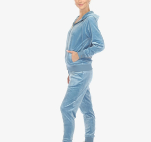 Ensemble de survêtement unisexe décontracté en velours polyester/coton avec logo personnalisé, coupe ample, cordon de serrage, respirant et écologique pour homme - Product Image 5