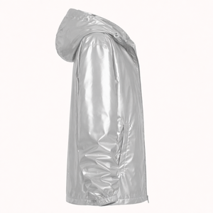 Vestes brillantes pour hommes, légères, métalliques, à manches longues, pour soirée, club de nuit, trench-coat brillant, sweat à capuche disco, veste à capuche pour hommes - Product Image 3