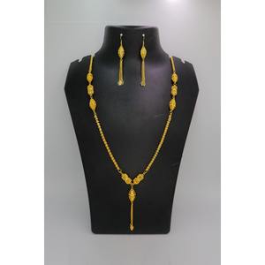 Collar y Aretes con Cuentas Chapados en Oro, Estilo Árabe de Oriente Medio, Joyería Tradicional India para Bodas, Collar Largo Étnico para Mujeres y Niñas - Product Image 3