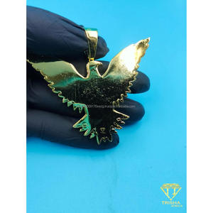Collier de luxe avec pendentif oiseau, diamant de laboratoire, argent sterling 925, style hip-hop, bijoux streetwear - Product Image 6