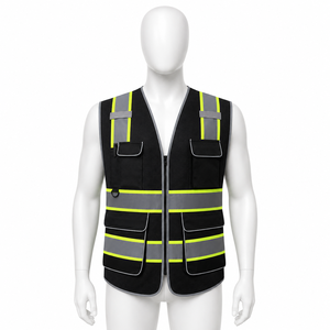 Chaleco de Seguridad de Alta Visibilidad con Múltiples Bolsillos y Tiras Reflectantes para Uso en Construcción e Industrial - Product Image 1